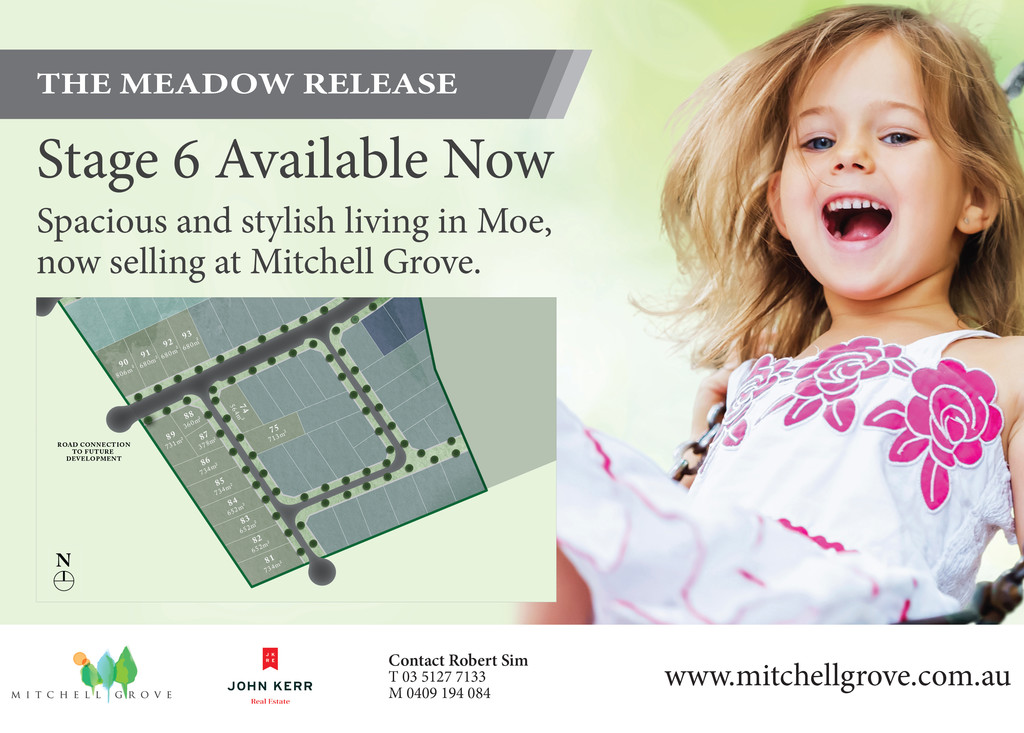THE MEADOW RELEASE (STAGE 6) MITCHELL GROVE NOW AVAILABLE